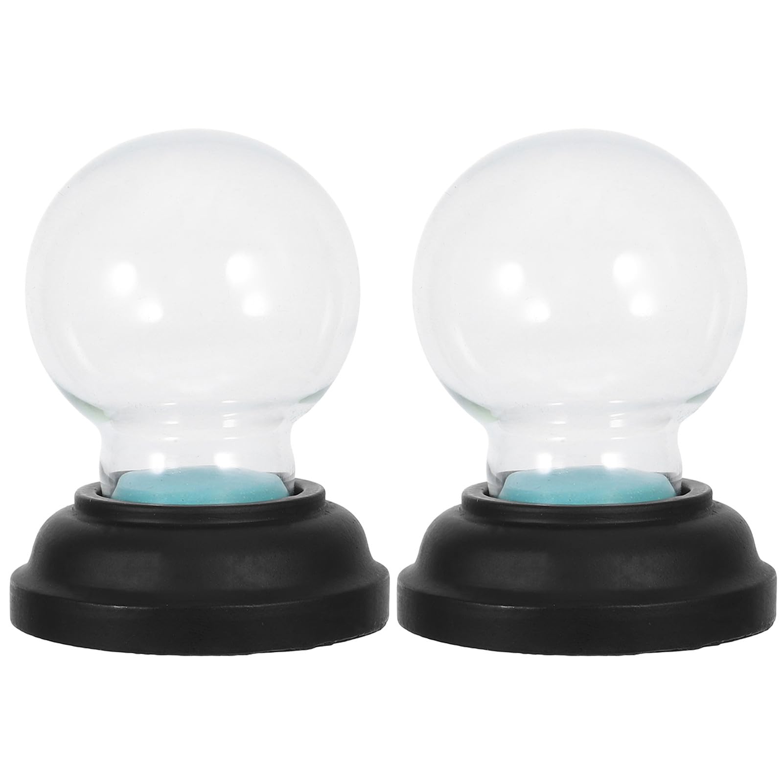 Frascos transparentes para bolas de nieve con base de resina estable y vidrio de alta claridad