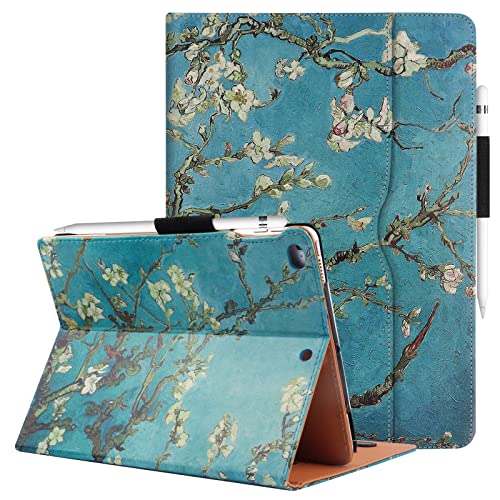 iPad 10.2 Case 2021/2020/2019, iPad 9th/8th/7th Generation Case with Pencil-Holder, Multi-Angle Viewing Folio Cover, Auto Wake/Sleep for iPad 10.2 Inch 9th/8th/7th Gen - A2603, A2604, A2605, Almond