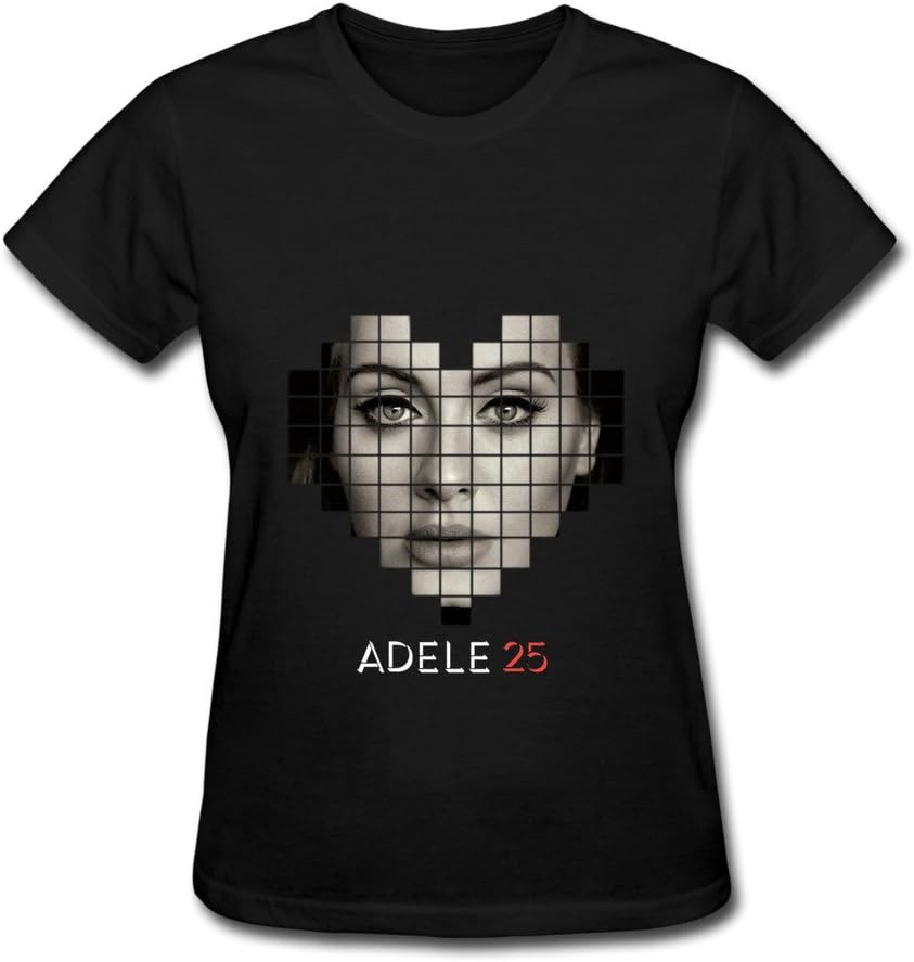 oreshirtgeteeun Adele 25 Tour Live 2016 Logo Black T Shirt for Women
