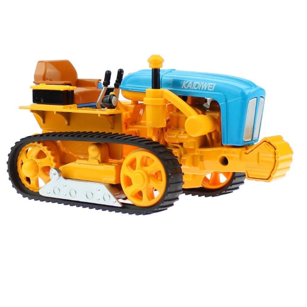 Artisanat tracteur en alliage jaune, statuette créative de collection