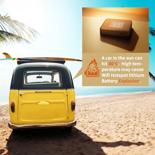 Image of Portable WiFi Hotspot for Travel, Safe for car Truck use, Pocket WiFi Device | No SIM | Prepaid Data Multi-Carrier | Connects 16 Devices | with 10GB USA Data