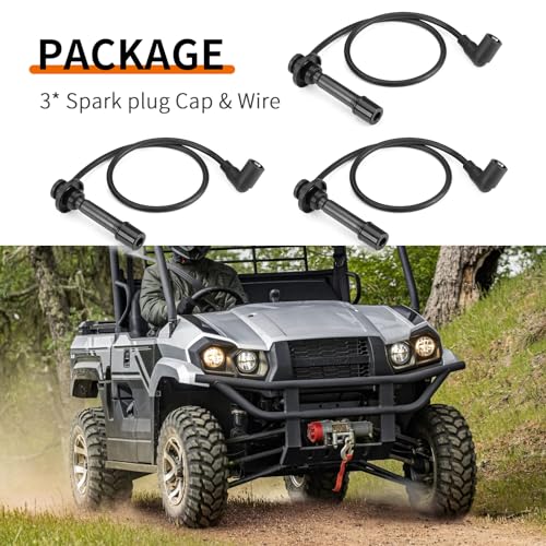 Image of 3Pcs Spark Plug Wire for Kawasaki KAF820 KAT820 | Mule PRO-FX PRO-FXR PRO-FXT 2015-2023 21150-0013