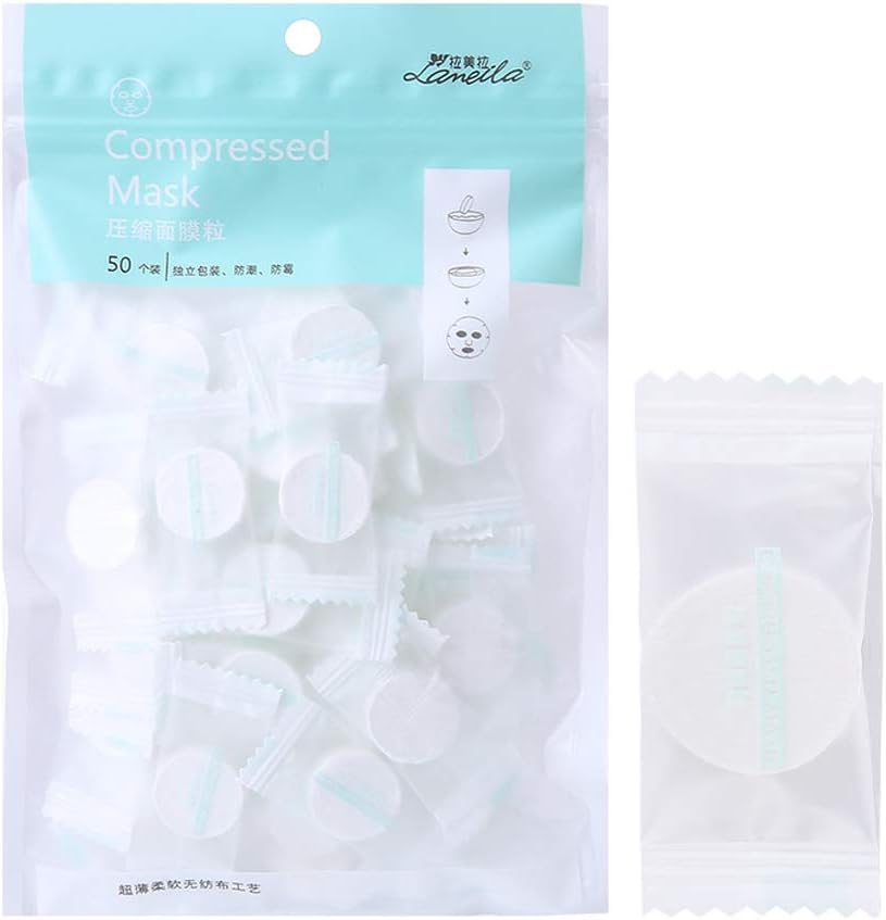 DuoYo 50pcs Non-woven Fabric Compressed Facial DIY Skin Face Care Wrapped Compress Ultrathin Breathable Face Paper