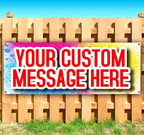 Custom Banner Design Banner 13 oz | Non-Fabric | Heavy-Duty Vinyl Single-Sided with Metal Grommets