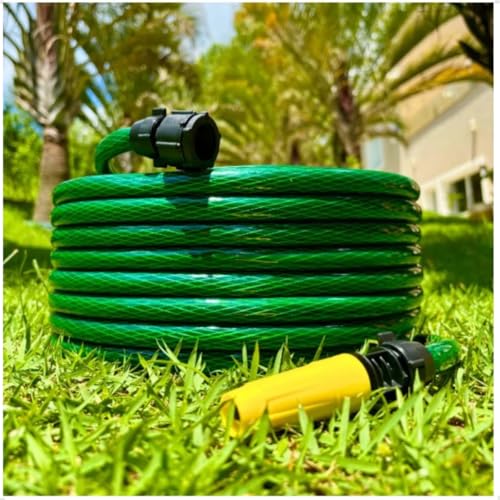 Mangueira de Jardim Reforçada com Esguicho e Conectores Anti-Dobra 10mts
