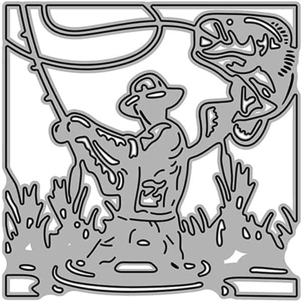 Miniatura 9 de Troqueles de corte de pesca para hacer tarjetas, troqueles de corte de metal para bricolaje álbumes de recortes, álbum de fotos, papel decorativo,