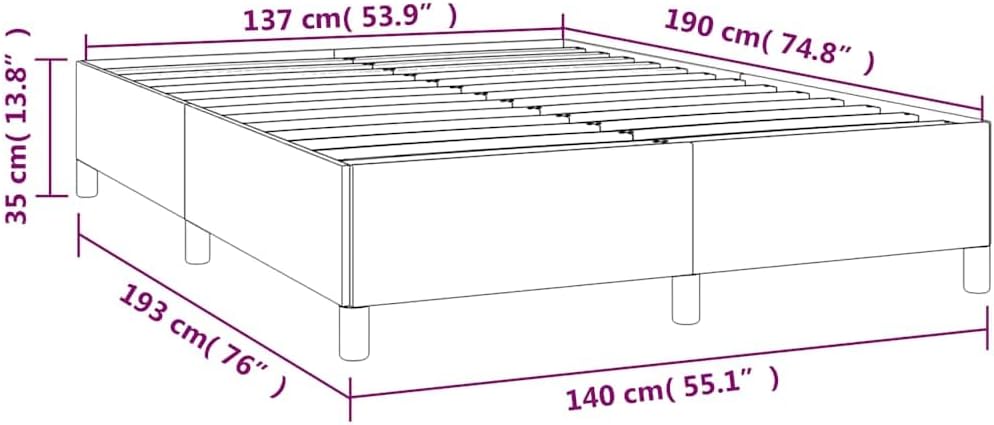 Bed Frame Dark Grey Fabric Upholstered Full Size Platform Bed with Headboard, Sturdy Engineered Wood and Plywood Construction, Easy Assembly