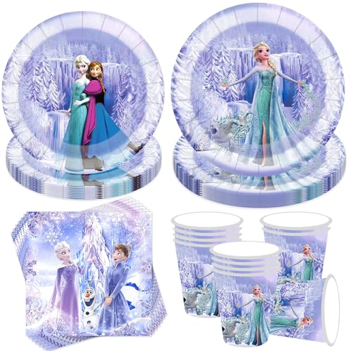 Conjunto de louça de festa de 50 peças, louça de aniversário infantil, louça para festa de aniversário, decoração de aniversário infantil, com pratos, copos, guardanapos, toalhas de mesa, palhinhas