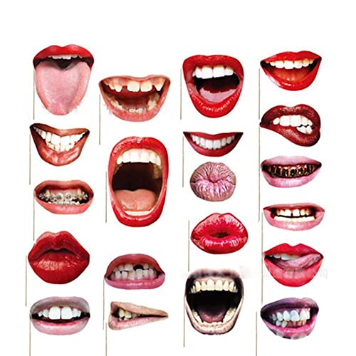 Funny Lip Mouth Photo Booth Props, Wedding Photobooth Props For Photography, Adult Selfie Photo Prop Mouth Decoration Birthday Party Graduation Decor Accessories (20 Pcs) #TOP6