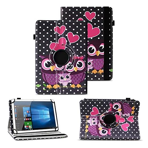 NAUC Schutzhülle kompatibel für TrekStor Surftab Breeze 10.1 Quad 3G Tablet Hülle Tasche Schutzcase Cover 360° Drehbar Case, Farben:Motiv 4