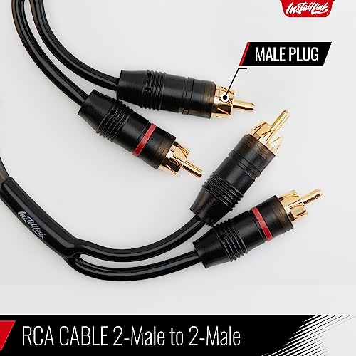 Cable RCA estéreo de 2 canales Install Link 12 pies para conectar el tocadiscos 2