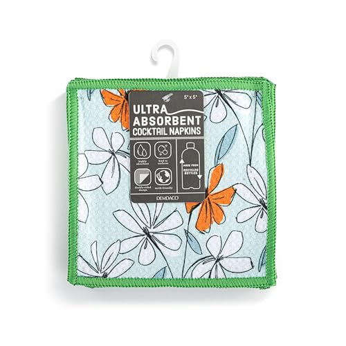 Servilletas de tela reutilizables DEMDACO, 5 x 5 pulg, juego 8 miniatura 4