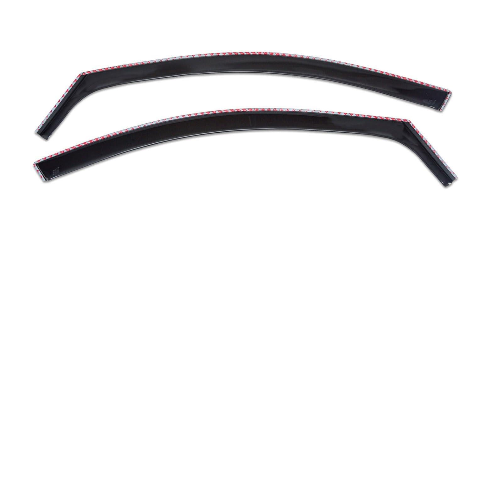 J&J AUTOMOTIVE GP Deflettori d'Aria per Fiat 500 3-Porte 2007-2020, Set da 2 Pezzi, Antiturbo Antivento Antipioggia, Anteriore Nero fumé Oscurato