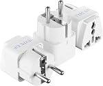 Ceptics Universal Travel Adapter, 45W International Power Adapter with PD & QC 3.0 Dual USB-C, 3 USB Travel Adapter Worldwide, Type I C G A Outlets 110V 220V A/C - EU Euro US UK (11-KU)