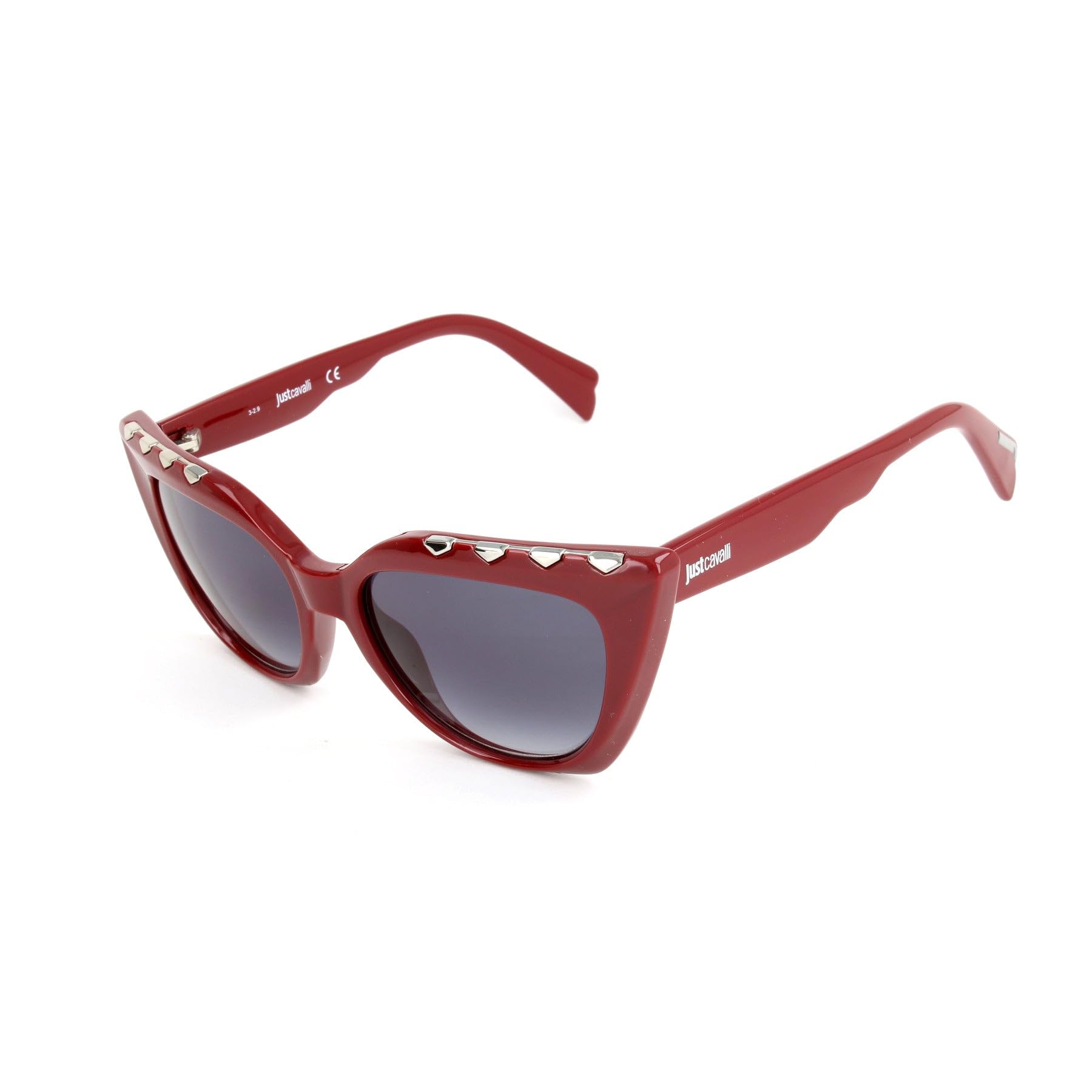 JC821S-69B SUNGLASSES - POLARIZED FASHION SUN GLASSES JUST CAVALLI BORDEAUX WOMAN JC821S-69B, Burgundy, Large