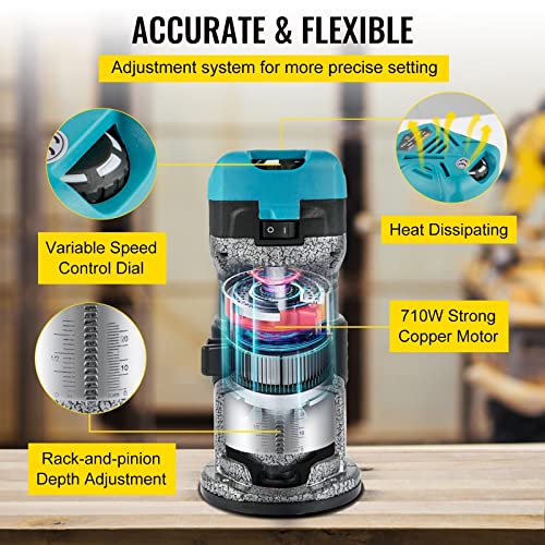 Outils de menuiserie pour couper fraisage rainurage bois Fixed Plunge-B - 5