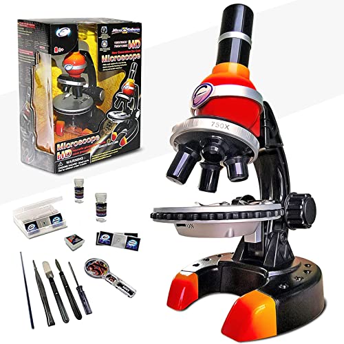 Microscope Kit for Kids 8-12,Ideal Science Experiment Toys for Boy Girl.Student Educational STEM Project,1250x Beginner Microscope,7X Magnifier Set to Child Activities.Gift Package for Age 8 9 10 11