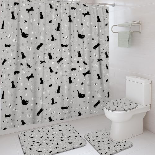 Rideau de douche lavable et tapis de bain pour éviter les inondations