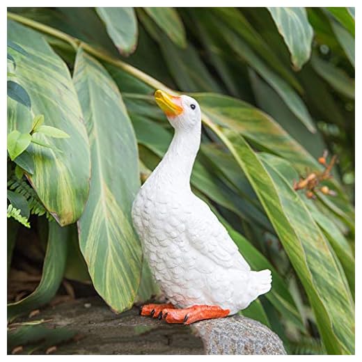 NYKK Ornamento de Escritorio La decoración del jardín al Aire Libre Jardín Jardinería Decoración Decoración Animal de la Resina Pato Ganso Simulación Decoración artesanías decoración