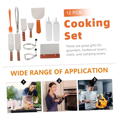 Kit de utensilios de barbacoa portátil de acero inoxidable miniatura 7