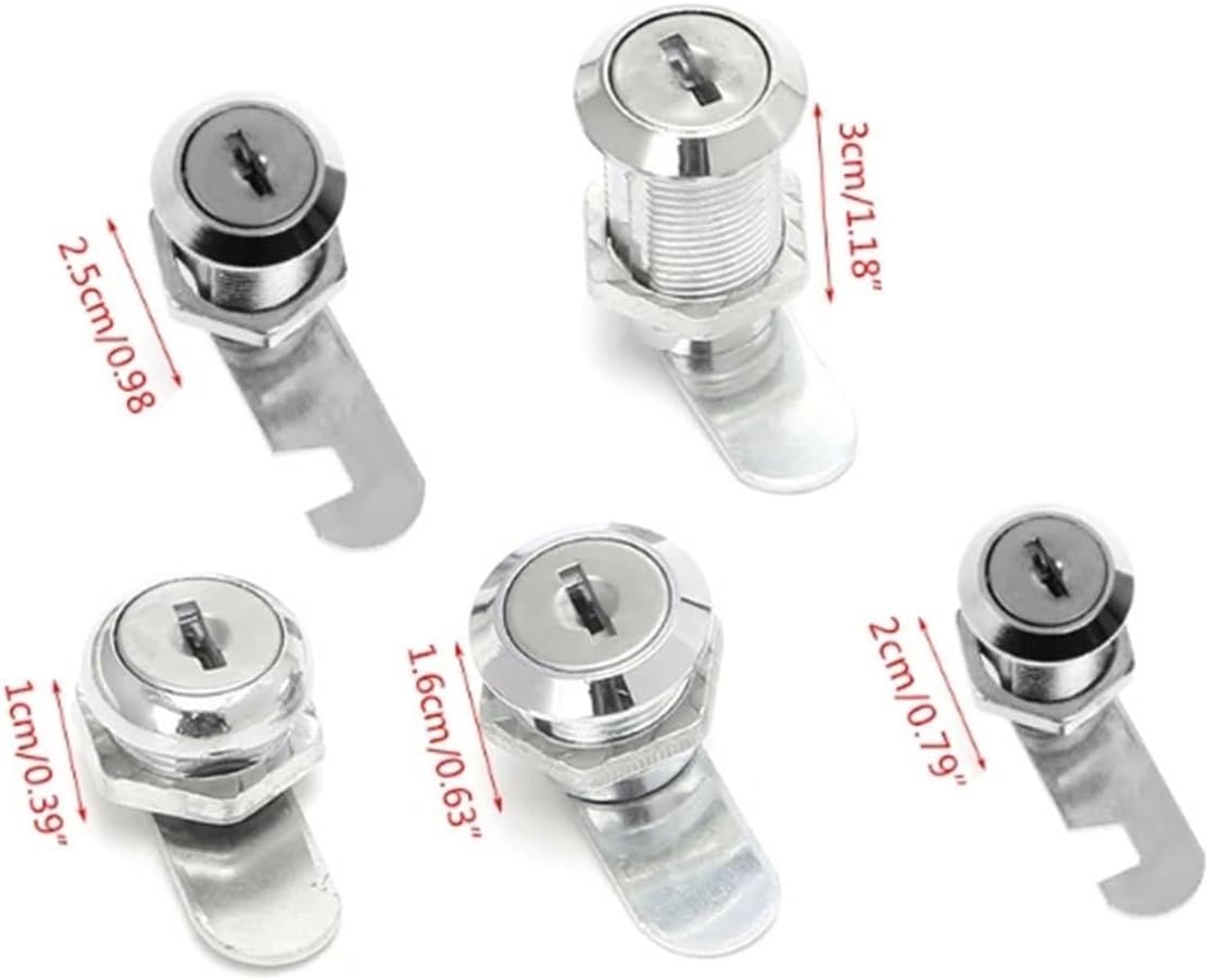 10-30mm Cam Lock Filing Cabinet Post Mailbox Drawer Cupboard Locker 2 for Key 1Pcs(10mm)