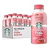 Starbucks Pink Drink, Strawberry Acai with Coconut Milk, 14oz Bottles (12 Pack)