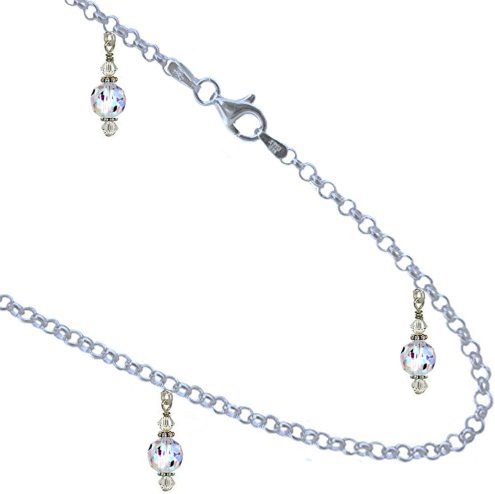 JOSCO Clear AB Crystal Anklet/Bracelet, Sterling Kuwait Ubuy