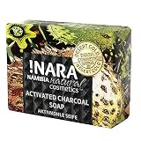Nara Seife mit Aktivkohle, handgemachte Naturkosmetik Öl-Seife zur täglichen Gesichtspflege und...