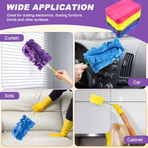 Image of 14Pcs Duster Refill Fleece Refills for Swiffer,Reusable Duster Pads Compatible with Swiffer,Dry /Wet Dual Use Clean Heads,for Cleaning Ceiling Fan Blinds Window Sofa and Flooring
