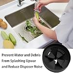 4 Pack Garbage Disposal Splash Guard, 3 3/8" QCB-AM Sink Baffle Replacement Parts for InSinkErator Evolution Series, Removable Quiet Collar Drain Plugs Garbage Disposer Accessories