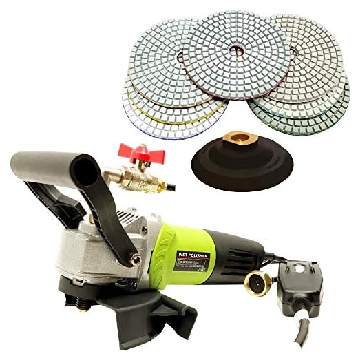 Stadea SPW104A Concrete Countertop Wet Polisher Grinder Sander Variable Speed with 4'' Diamond Polishing Pads - A Granite Stone Concrete Polishing Fabrication Tools Kit