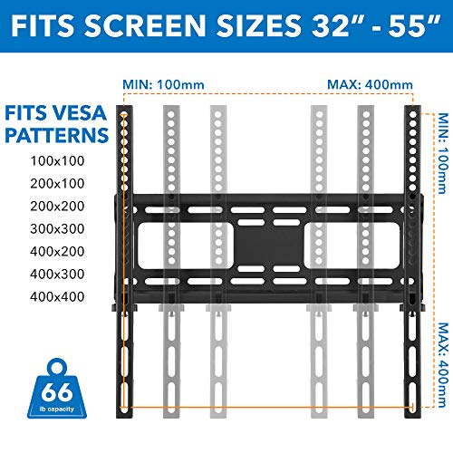 Mount-It! Mobile Tv Stand With Rolling Casters & Glass Shelving - Fits 32"-55" Displays With Up To 400X400 Mm Vesa #TOP7