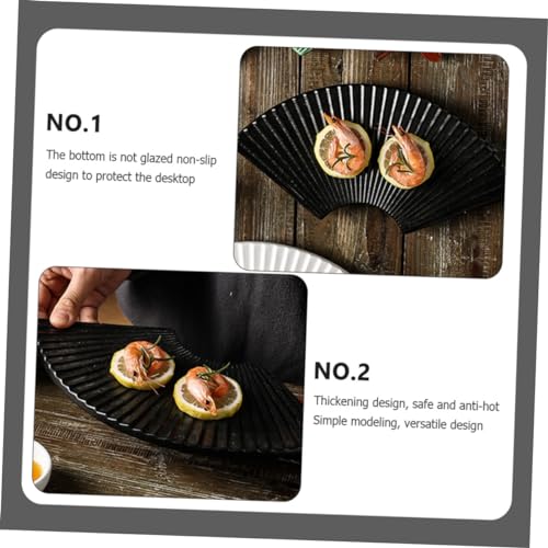 Plato sushi cerámico ULTECHNOVO forma abanico miniatura 4