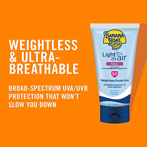 Banana Boat Light As Air Faces, Broad Spectrum Sunscreen Lotion, Spf 50, 3Oz. #TOP2