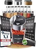 LAEVU Gewürzgläser Set Eckig | 24 Stk. 120ml