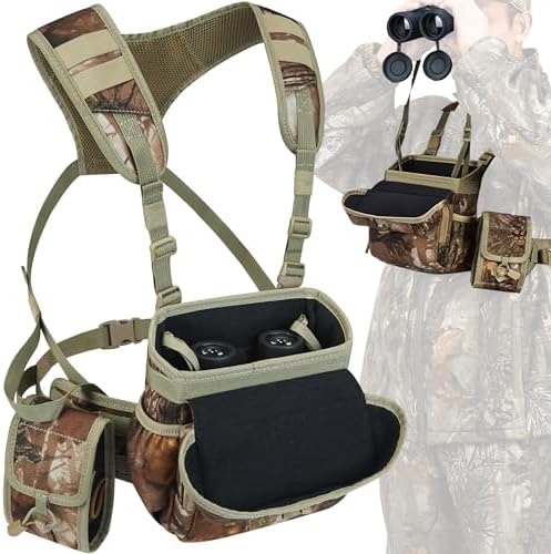 best bird harness for hiking that will change your outdoor adventures 4 Wild Cedar Binocular Harness Chest Pack with Rangefinder Pouch, Bino Harness with Rain Cover for Bird Watching, Hunting, Hiking