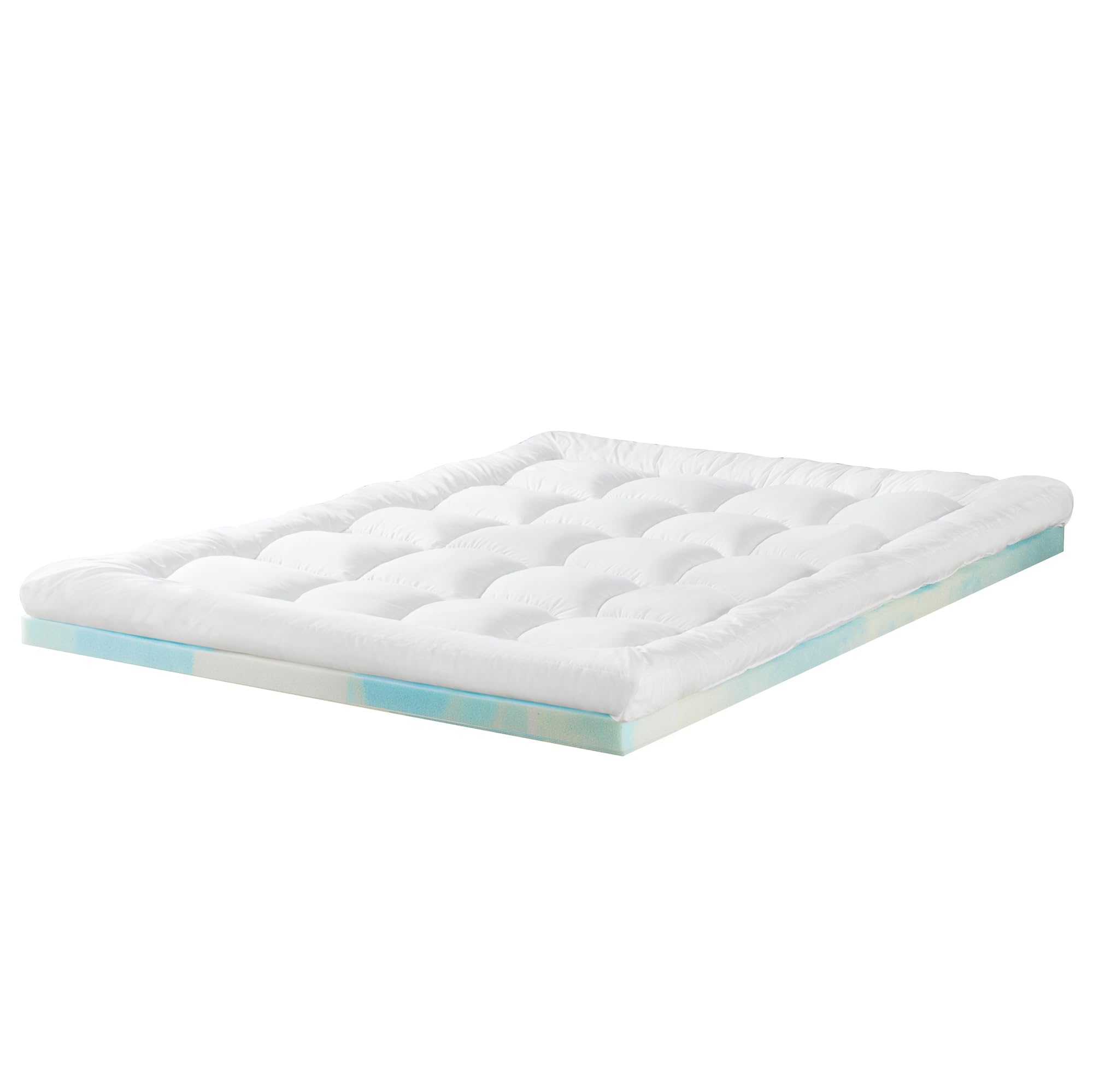 Zinus Materac wierzchni z pianki Visco, 140 x 200 cm, grubość 10 cm, wzornictwo Open-Cell, certyfikat Oeko-Tex, oddychająca i ortopedyczna, ergonomiczny komfort, średnio twardy, biały