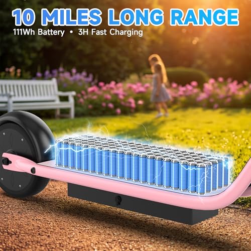 Image of Electric Scooter, 350W-500W Motor, 9 MPH to 22MPH, 10-41 Miles Range, Dual Suspension, Dual Braking, App Control, Foldable Commuter E Scooter for Adults and Teens