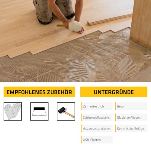 Sika – Parkettkleber – SikaBond-151 – Verarbeitungsfertig – Auf Fußbodenheizung geeignet – Lösemittelfrei – Braun - 17 kg Eimer