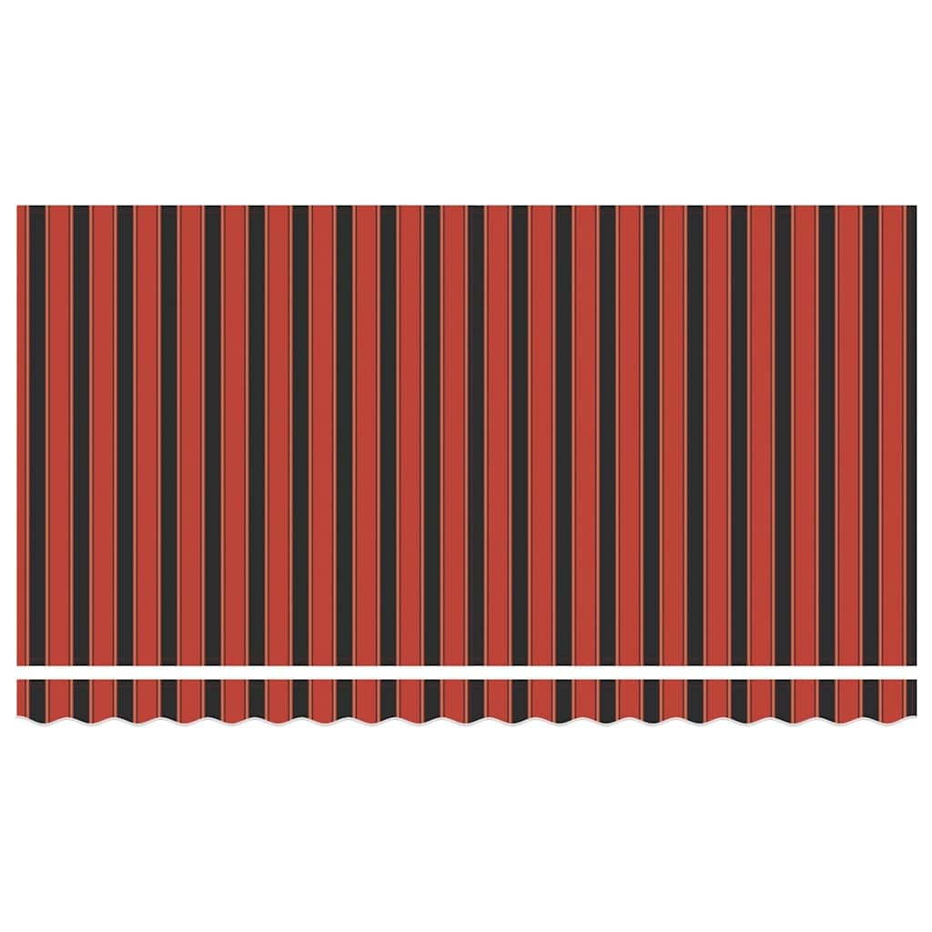 Markise Einziehbar 350 x 200 cm Gelenkarmmarkise mit Handkurbel Halbkassette Markisenrahmen aus Aluminium für Außenbereiche wie Terrasse Garten Balkon Orange Schwarz