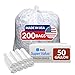Reli. Trash Bags, 50 Gallon (200 Count) (Clear) Star Seal High Density - Easy Grab Rolls - Can Liners, Garbage Bags with 45 Gallon (45 Gal) - 50 Gallon (50 Gal) Capacity
