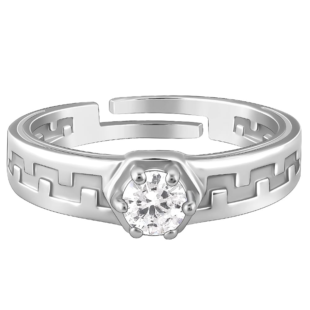 GIVA 925 Silver Classic Silver Zircon Ring For Him, Adjustable | Rings for Men & Boys | With Certificate of Authenticity and 925 Stamp | 6 Month Warranty* (B09HCHL8VV) Amazon Price History, Amazon Price Tracker