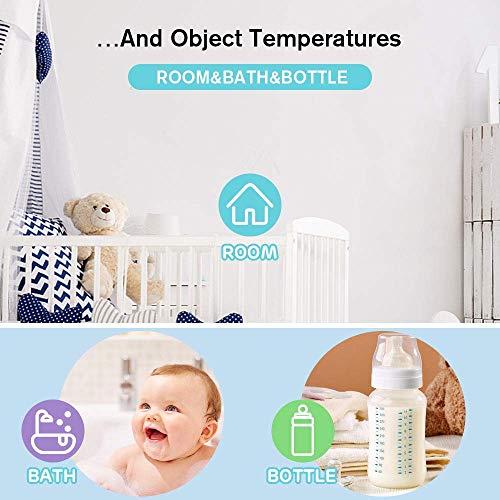 Thermometer for Adults,Touchless Digital Infrared Thermometer for Fever, Ear and Forehead Thermometer for Baby and Kids, with LCD Screen, Memory Recall, Fever Alarm (White) - Thumbnail 4