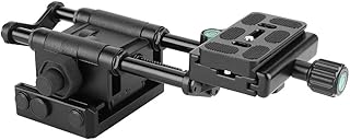 Suporte de cabeça de focagem DSLR, adaptador de câmera de alta resistência com orifícios de parafuso de 1/4 3/8 de polegada para fotografia macro