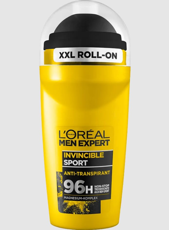 L'Oréal Men Expert Invincible Sport Antiperspirant Roll-On Deodorant with 72H Dry Protection 50 ml