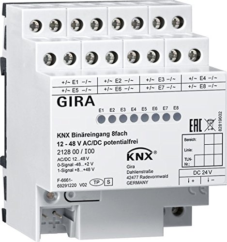 Preisvergleich Produktbild GIRA Binäreingang 8f. KNX 12-8V AC / DC 212800