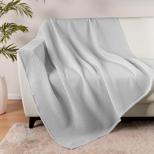 Exclusivo Mezcla 100% Algodón Manta de Lana Oversized Waffle para Sofá miniatura 4