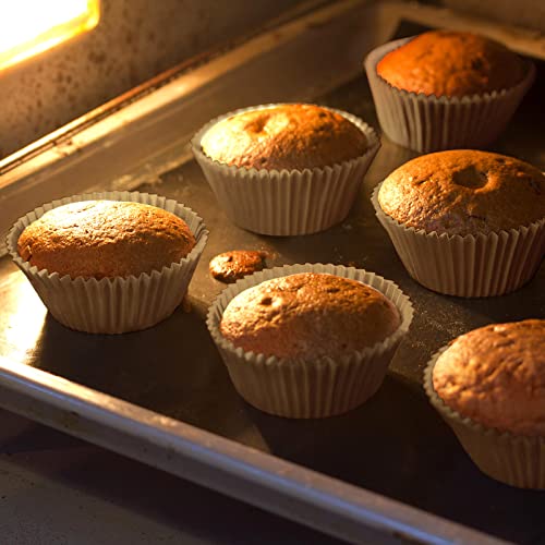 Ruisita 1200 Pieces Mini Cupcake Liners 1.25 Inch Paper Baking Cups Muffin Liners Cupcake Wrappers Creaseproof Muffin Cups For Weddings, Birthdays, Baby Showers, Natural, Brown #TOP4