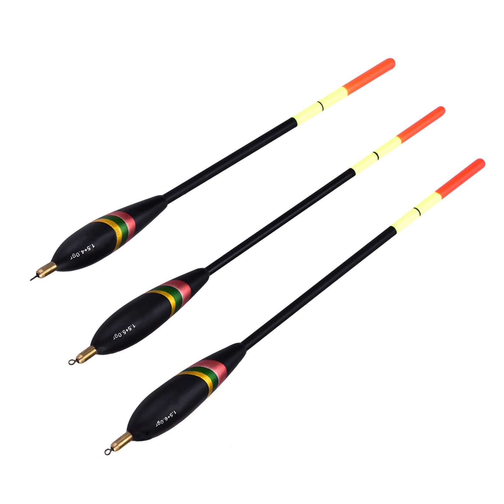 Spławik 3 sztuki 1,5 + 6g 1,5 + 5g 1,5 + 4g Drewniana spławik do ryb, różne rozmiary Spławiki do wędkarstwa gruboziarnistego, boje pionowe wózek wędkarski, kolekcja spławików wędkarskich