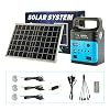 Solar Power Generator-Portable Power Station-8000mAh Solar Power Generator with Solar Panel,MP3&FM Radio,Bluetooth,3 Sets LED Lights,Home Outdoor Solar Generator for Camping Emergency(Blue)